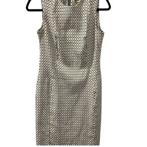 Calvin Klein Black and Cream Mini Dress Size 4 Business Casual